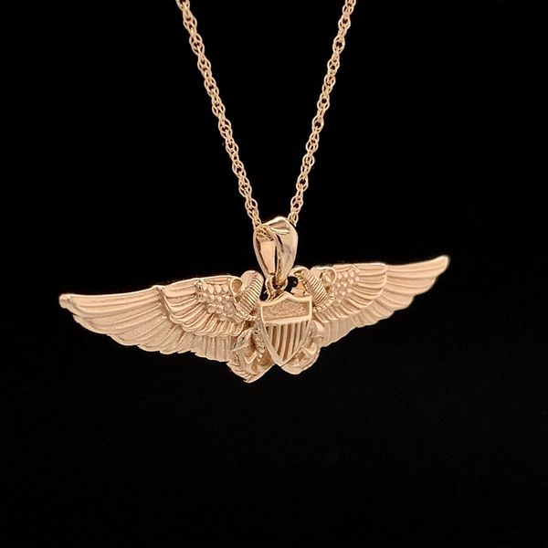 Sweetheart Size NFO Wings Pendant Image 3 Geralds Jewelry Oak Harbor, WA