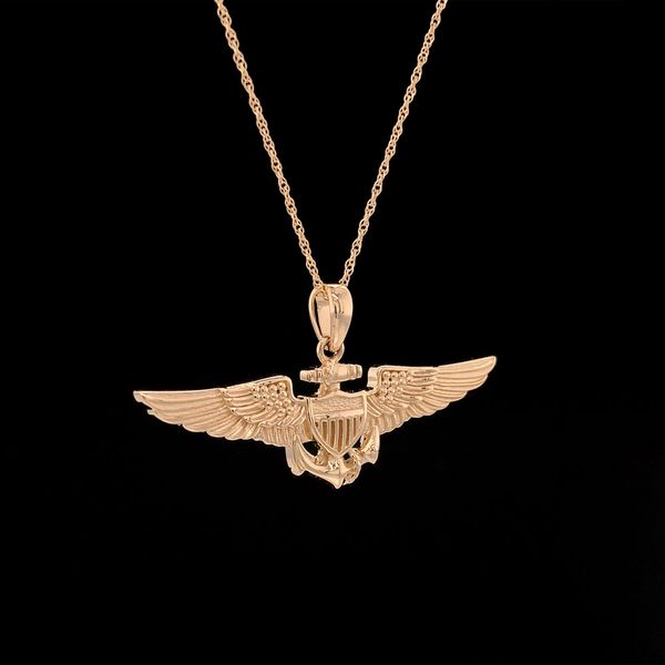 Sweetheart Size Pilot Wings Pendant Image 2 Geralds Jewelry Oak Harbor, WA