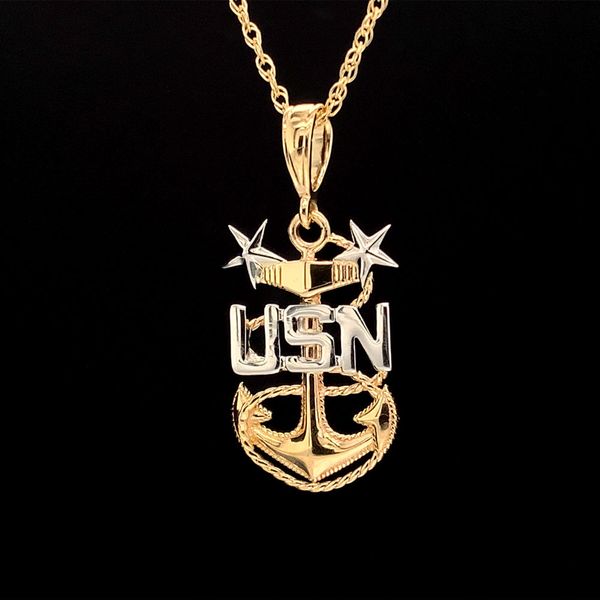 Custom US Navy Master Chief Pendant Image 2 Geralds Jewelry Oak Harbor, WA
