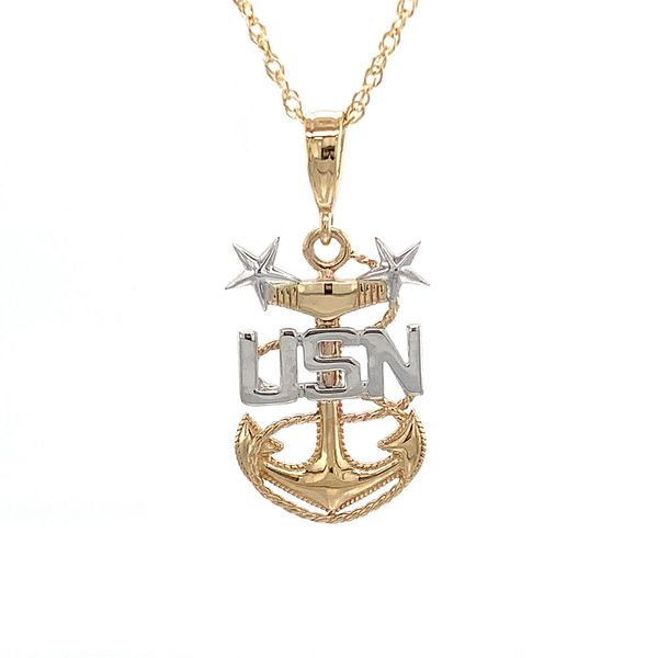 Custom US Navy Master Chief Pendant Image 4 Geralds Jewelry Oak Harbor, WA