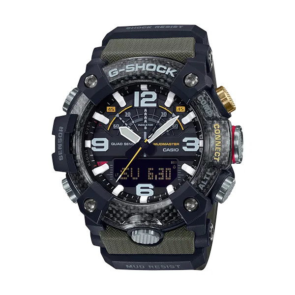 Casio G-Shock Mudmaster, Thermometer, Altimeter, Barometer, Digital Compass, Step Counter, Connected Geralds Jewelry Oak Harbor, WA