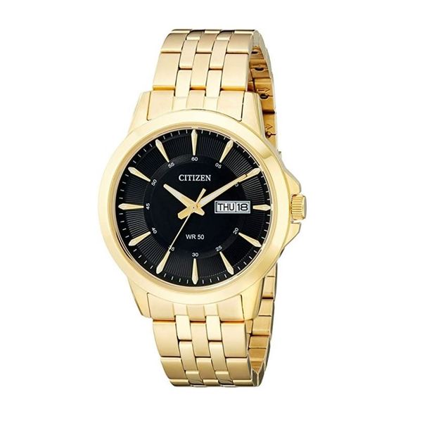 Men's Citizen Yellow-Tone Quartz Watch Geralds Jewelry Oak Harbor, WA