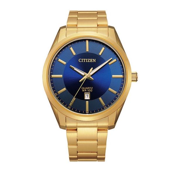 Men's Citizen Yellow-Tone Stainless Steel Quartz Watch Geralds Jewelry Oak Harbor, WA