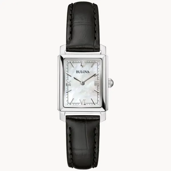 Bulova Sutton Black And Mother Of Pearl Ladies Watch Geralds Jewelry Oak Harbor, WA