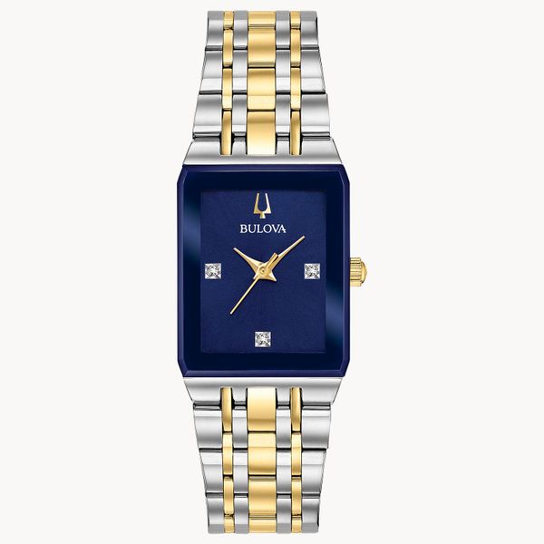 Bulova Modern Quadra Two Tone Ladies Watch Geralds Jewelry Oak Harbor, WA