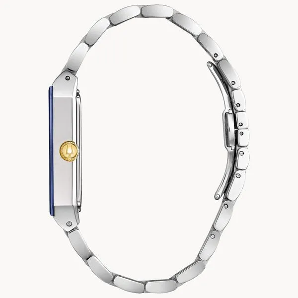 Bulova Modern Quadra Two Tone Men's Watch Image 2 Geralds Jewelry Oak Harbor, WA