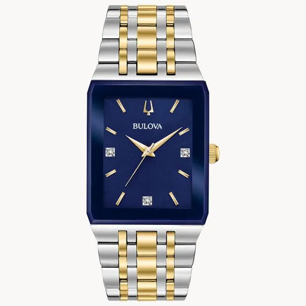 Bulova Modern Quadra Two Tone Men's Watch Geralds Jewelry Oak Harbor, WA