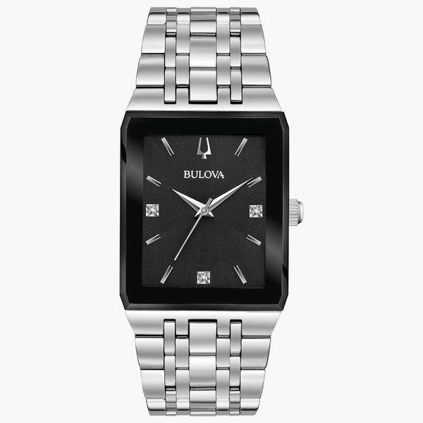 Bulova Modern Quadra Silver-Tone Men's Watch Geralds Jewelry Oak Harbor, WA