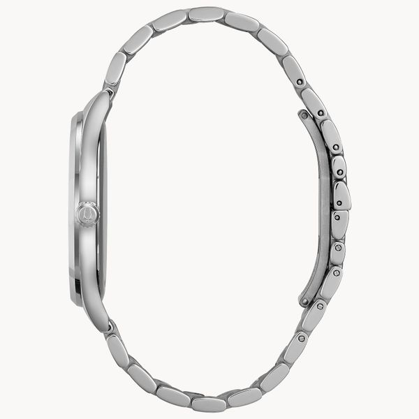 Bulova Men's Classic Silver-Tone and Gray Dial Watch Image 2 Geralds Jewelry Oak Harbor, WA