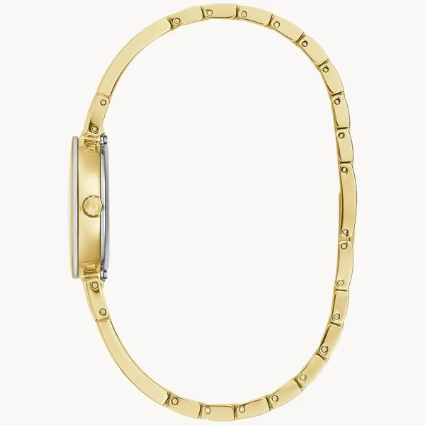 Bulova Ladies Marc Anthony Modern Yellow-Tone Watch Image 2 Geralds Jewelry Oak Harbor, WA