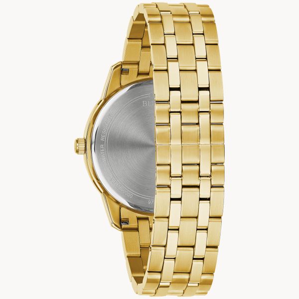 Bulova Men's Classic Sutton Yellow-Tone and Diamond Watch Image 3 Geralds Jewelry Oak Harbor, WA