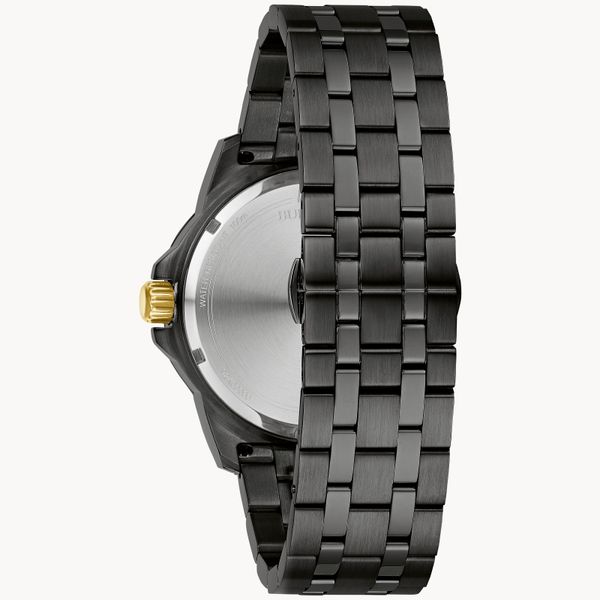 Bulova Men's Marine Star Black and Yellow-Tone Watch Image 3 Geralds Jewelry Oak Harbor, WA