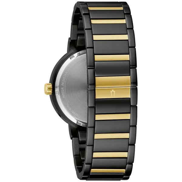 Bulova Men's Modern Futuro Black and Yellow-Tone Watch Image 3 Geralds Jewelry Oak Harbor, WA