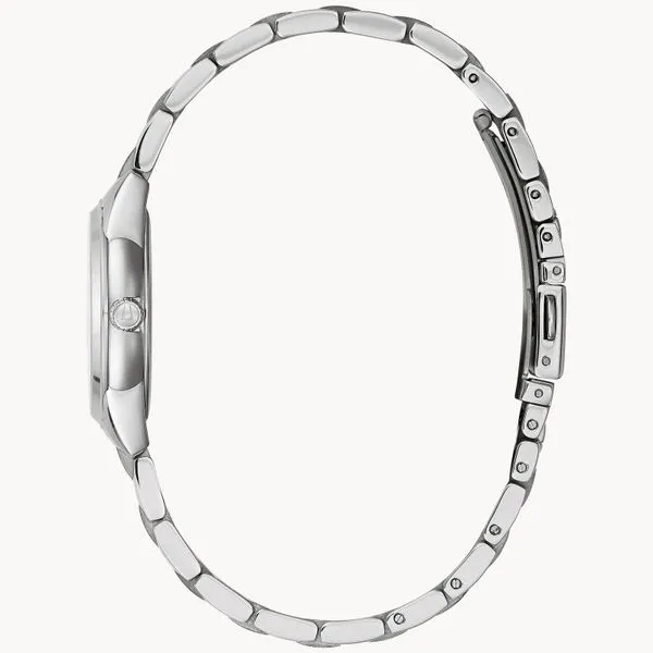 Bulova Ladies Classic Sutton Silver-Tone and Blue Watch Image 2 Geralds Jewelry Oak Harbor, WA