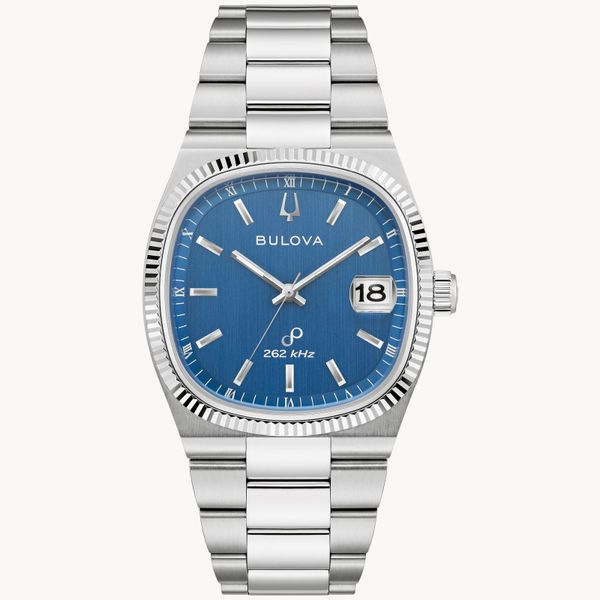 Bulova Men's Super Seville Blue Dial Watch Geralds Jewelry Oak Harbor, WA