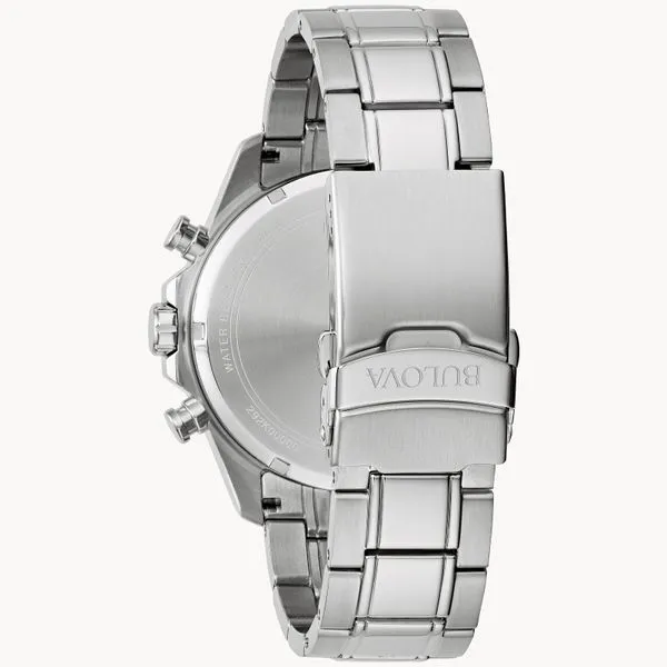 Bulova Series B Marine Star Silver-Tone And Orange Men's Watch Image 3 Geralds Jewelry Oak Harbor, WA