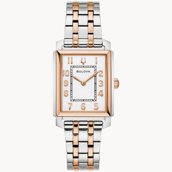 Bulova Ladies Classic Sutton Rose and SilverTwo-Tone Watch Geralds Jewelry Oak Harbor, WA