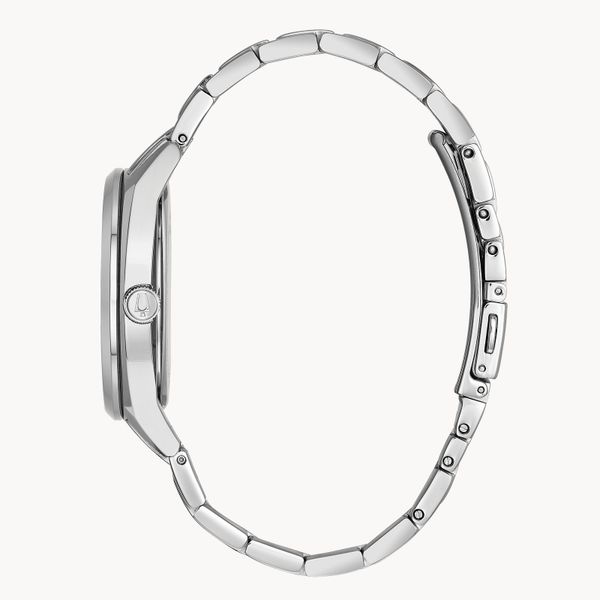 Bulova Men's Classic Surveyor Silver-Tone Blue Dial Watch Image 2 Geralds Jewelry Oak Harbor, WA