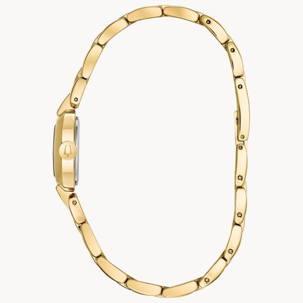 Bulova Ladies Yellow-Tone Watch With Champagne Dial And Bracelet With Jewelry Clasp Closure Image 2 Geralds Jewelry Oak Harbor, WA
