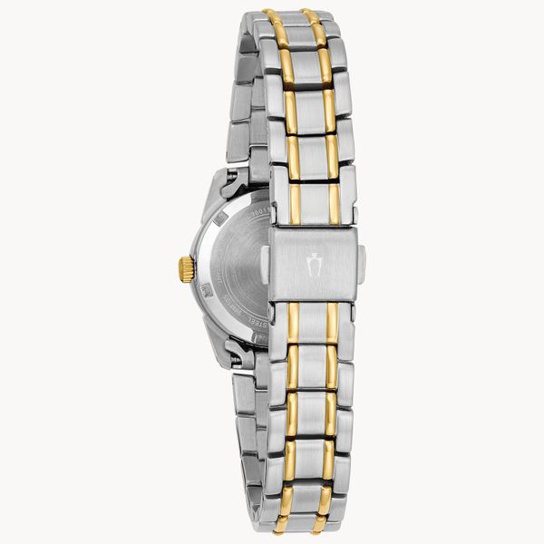 Bulova Ladies Classic Two-Tone Stainless Steel Watch Image 3 Geralds Jewelry Oak Harbor, WA