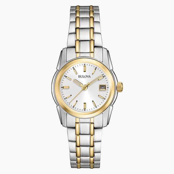 Bulova Ladies Classic Two-Tone Stainless Steel Watch Geralds Jewelry Oak Harbor, WA