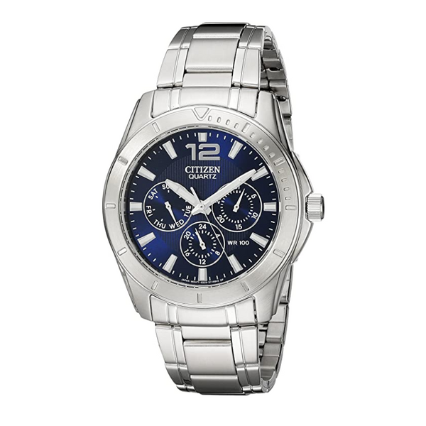 Men's Citizen Stainless Steel Blue Dial Quartz Watch Geralds Jewelry Oak Harbor, WA