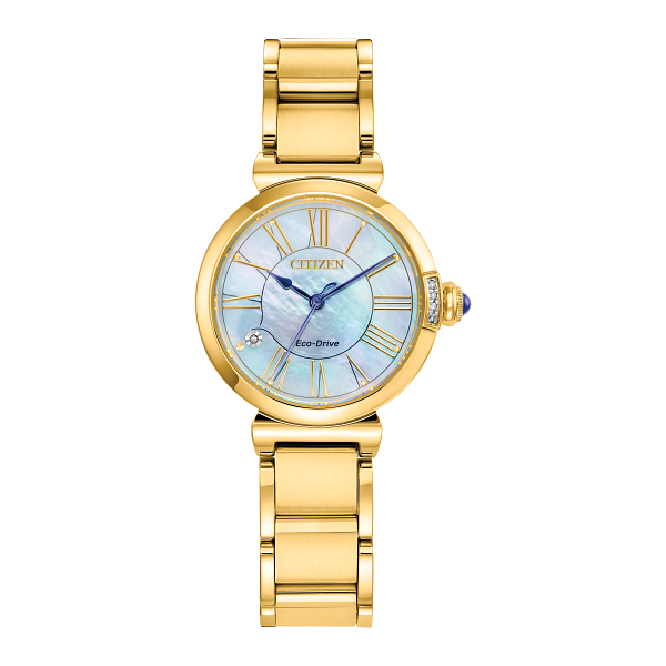 Citizen Ladies L Mae Yellow-Tone Eco-Drive Watch Geralds Jewelry Oak Harbor, WA
