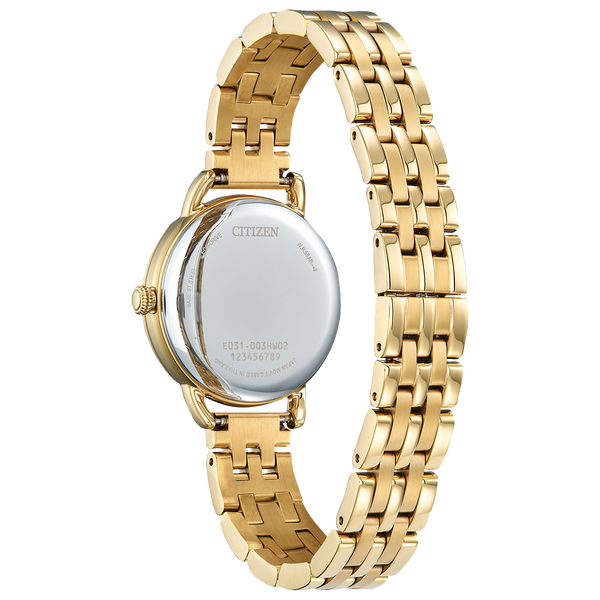 Citizen Ladies Classic Coin Edge Yellow-Tone Eco-Drive Watch Image 3 Geralds Jewelry Oak Harbor, WA