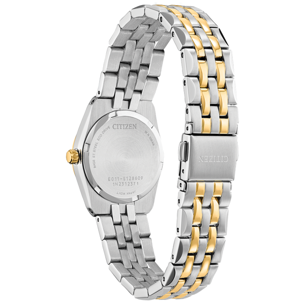 Citizen Ladies Corso White and Yellow-Tone Black Dial Eco-Drive Watch Image 3 Geralds Jewelry Oak Harbor, WA