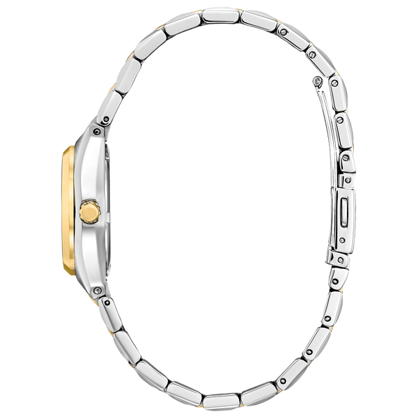 Citizen Ladies Corso White and Yellow-Tone Black Dial Eco-Drive Watch Image 2 Geralds Jewelry Oak Harbor, WA
