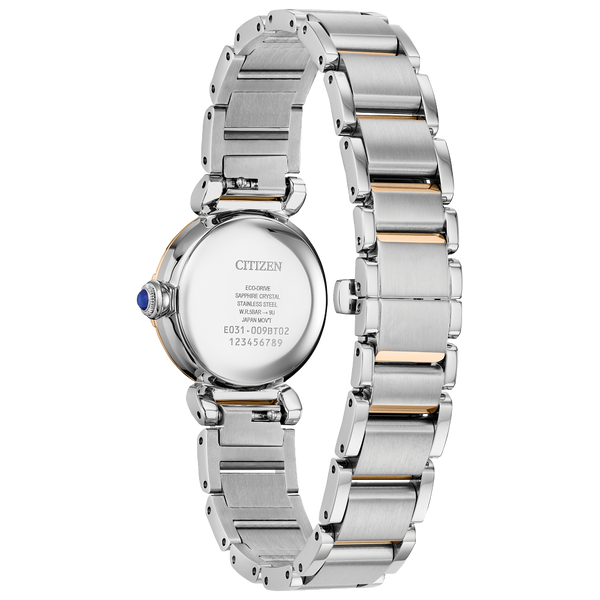 Citizen Ladies L Mae Whitea nd Rose-Tone Eco-Drive Watch Image 3 Geralds Jewelry Oak Harbor, WA