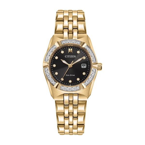 Citizen Ladies Corso Diamond Yellow-Tone Eco-Drive Watch Geralds Jewelry Oak Harbor, WA