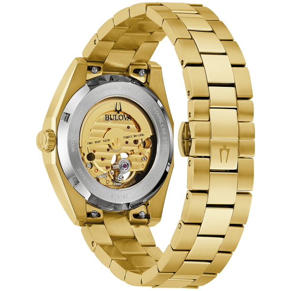 Bulova Men's Yellow-Tone Surveyor Automatic Watch Image 2 Geralds Jewelry Oak Harbor, WA