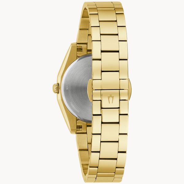 Bulova Diamond Classic Surveyor Yellow-Tone Ladies Watch Image 3 Geralds Jewelry Oak Harbor, WA
