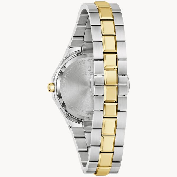 Bulova Ladies Prestige Classic Diamond White and Yellow-Tone Watch Image 3 Geralds Jewelry Oak Harbor, WA
