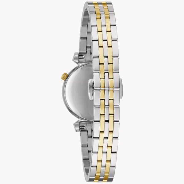Bulova Ladies Classic Regatta Two-Tone and Diamond Watch Image 3 Geralds Jewelry Oak Harbor, WA