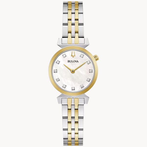 Bulova Ladies Classic Regatta Two-Tone and Diamond Watch Geralds Jewelry Oak Harbor, WA