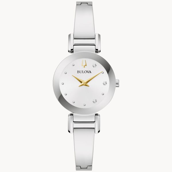 Bulova Marc Anthony Modern Silver-Tone Ladies Watch Geralds Jewelry Oak Harbor, WA