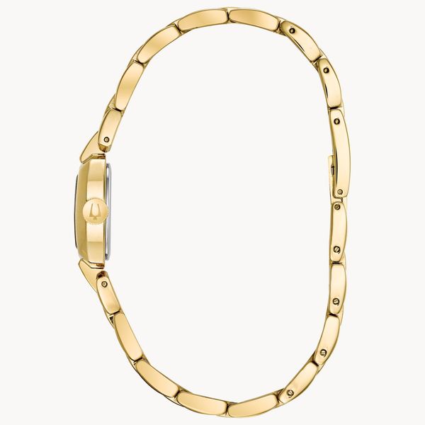 Bulova Ladies Yellow-Tone Watch With Champagne Dial And Bracelet With Jewelry Clasp Closure Image 2 Geralds Jewelry Oak Harbor, WA