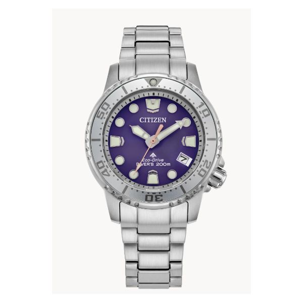 Citizen Ladies Promaster Dive Silver-Tone Purple Dial Eco  display picture 2