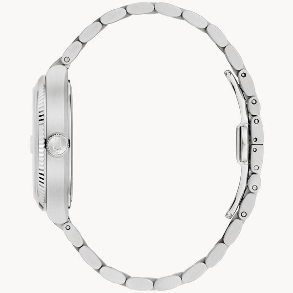 Bulova Super Seville Stainless Steel Men's Watch Image 2 Geralds Jewelry Oak Harbor, WA