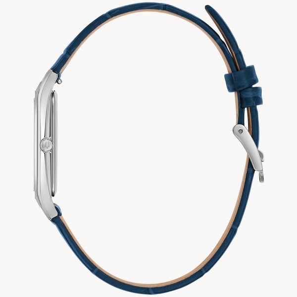 Bulova Men's Classic Sutton Blue Leather Band and Blue Dial Watch Image 2 Geralds Jewelry Oak Harbor, WA