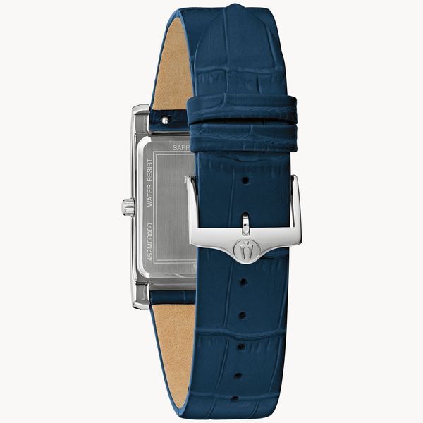 Bulova Men's Classic Sutton Blue Leather Band and Blue Dial Watch Image 3 Geralds Jewelry Oak Harbor, WA