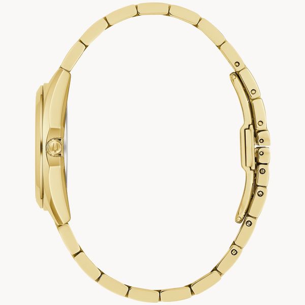 Bulova Ladies Surveyor Yellow-Tone with Diamond Watch Image 2 Geralds Jewelry Oak Harbor, WA