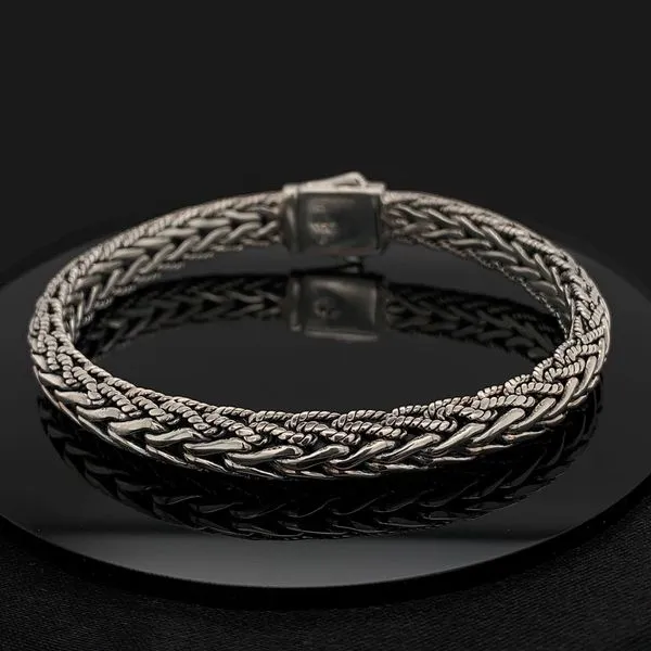 Phillip Gavriel Sterling Silver and White Sapphire Bracelet Image 2 Geralds Jewelry Oak Harbor, WA