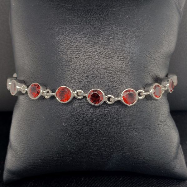 5mm Round Garnet Bracelet Image 2 Geralds Jewelry Oak Harbor, WA