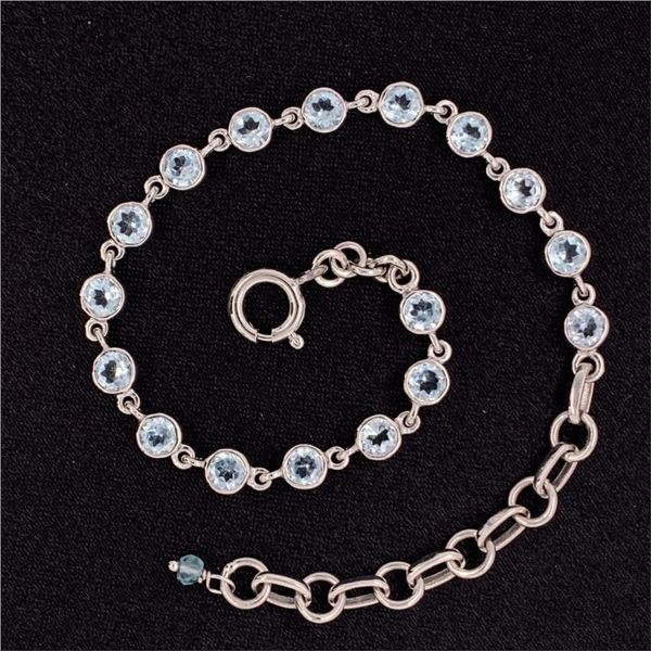 4mm Round Blue Topaz Bracelet Image 2 Geralds Jewelry Oak Harbor, WA