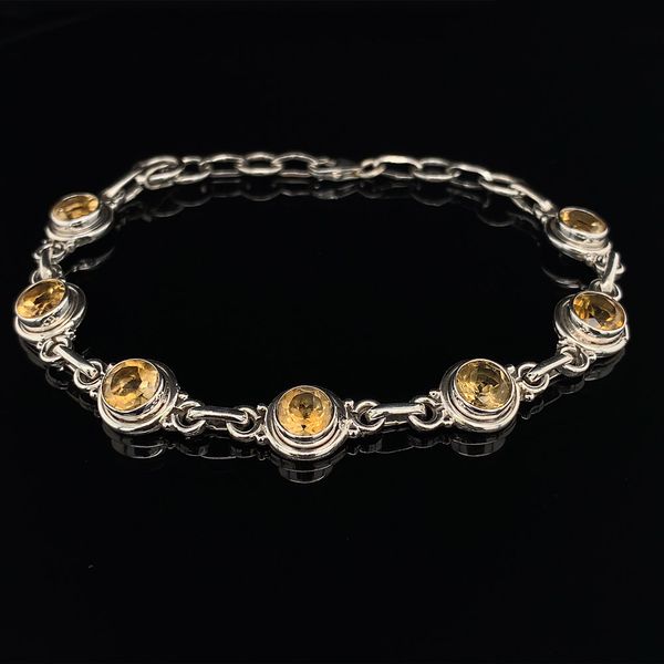Sterling Silver And Citrine Bezel Set Bracelet Geralds Jewelry Oak Harbor, WA