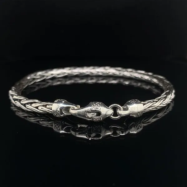 Keith Jack Celtic Sterling Silver Wheat Link Bracelet Image 2 Geralds Jewelry Oak Harbor, WA