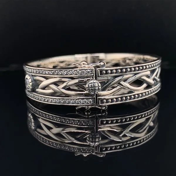 Keith Jack Celtic Silver Brave Heart Bangle Image 2 Geralds Jewelry Oak Harbor, WA